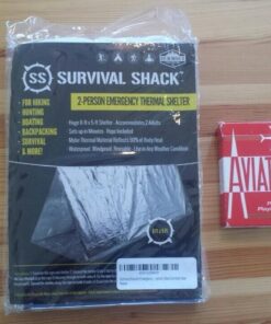 Sharp Survival Shack Emergency Survival Shelter Tent | 2 Person Mylar Thermal Shelter | 8' X 5' All Weather Tube Tent | Reflective Material Conserves Heat | Lightweight | Waterproof | Best Su 34 61RG7kQs7vL