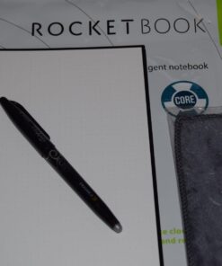 Rocketbook Core Reusable Smart Notebook | Innovative, Eco-Friendly, Digitally Connected Notebook with Cloud Sharing Capabilities | Dotted, 6" x 8.8", 36 Pg, Infinity Black, with Pen, Cloth, and App Included 1 Inifinity Black Executive 33 61RGMKhYi5L
