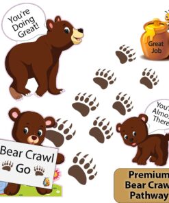 Alternative view of Bear Crawl School & Classroom Sensory Path Kit – with 16 Custom Vinyl Decals