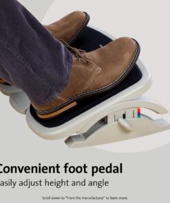 Kensington Comfort Memory Foam Adjustable Footrest (K56144USF), Smartfit, White/Black 31 61RI C6lk7L