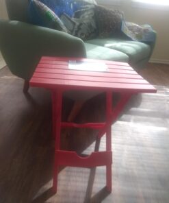 Adams Manufacturing 8500-26-3700 Plastic Quik-Fold® Side Table, Cherry Red 27 61RItGky6fL