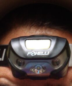 Foxelli Rechargeable Headlamp Flashlight - Super Bright LED Head Lamp for Running, Camping, Hiking & Work, Lightweight Comfortable Head Light for Adults and Kids Black 36 61RJ5ikXTmL