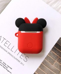 iFiLOVE Compatible with Airpods Case, Cute Cartoon Airpods Cover, Minnie Mouse Soft Silicone Shockproof Protective Case Cover Skin with Ring Buckle Holder for Apple Airpods 1 & 2 Charging Case(#2) #2 31 61RJp6CRjdL