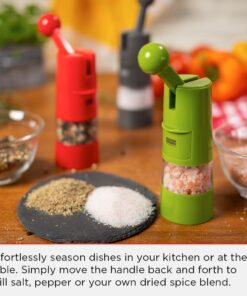 Kuhn Rikon Adjustable Ratchet Grinder with Ceramic Mechanism for Salt, Pepper and Spices, 8.5 x 2.25 inches, Black 8 61RK8QOFVQL