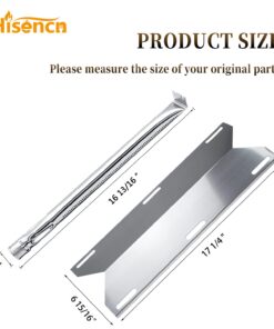 Hisencn Replacement for Charmglow 720-0230, 720-0036-HD-05 Gas Grill, Nexgrill 720-0016, 720-0036, Stainless Steel Grill Burner Tube, Heat Plates, Tent Shield for Charmglow Grill Replacement Parts 17 61RKLNrDPQL
