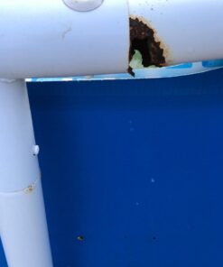 Intex 18ft X 48in Metal Frame Pool Set with Filter Pump, Ladder, Ground Cloth & Pool Cover 18-Feet by 48-inch 33 61RKUwlQrPL