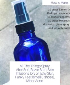 Vivaplex 6 pieces, Cobalt Blue, 4 oz Glass Bottles, with Black Fine Mist Sprayer 24 61RLnnK4N6L