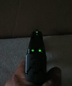 Truglo TFO Tritium & Fiber-Optic Handgun Sight Durable Snag-Resistant Glowing Front & Rear Night Sight, Compatible with Smith & Wesson M&P Series Green Rear Sight 25 61RM7LBDmtL