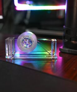 2-Piece Acrylic Tape Dispenser Desk Set - Durable, Stylish, and Versatile for Home, Office, or School - Fits Standard, Large, and Extra Large Tape Rolls - Desktop Convenience for Easy Organizing transparent 37 61RMHcCEugL