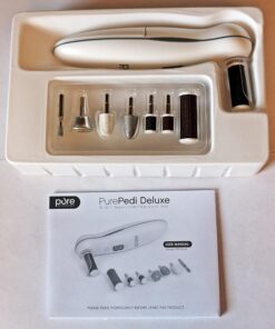 Pure Enrichment® PurePedi Deluxe 10-Piece at-Home Professional Manicure and Pedicure Electric Nail File Kit - Cordless Electric Nail Drill and Callus Remover Tool with Protective Cap 36 61RN6DovyxL