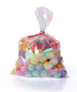 100 Pack Iridescent Holographic Cellophane Party Favor Treat Bags with 5 Colors Twist Ties Good for Themed Celebrations Baby Showers Weddings Girls Birthday Party Supplies (5" x 7") 5x7 Inch (Pack of 100) 18 61RNZ6ylFVL