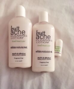 Green Heart Labs Butt Acne Clearing Lotion - Vegan & Cruelty-Free Treatment for Body, Back, Bum & Thigh - Clear Pimples, Bumps, Blackheads 4 Fl Oz (Pack of 1) 28 61RNapBZ43L 1