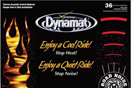 Dynamat 10465 24" x 48" x 0.067" Thick Self-Adhesive Sound Deadener with Xtreme Mega Pack, (Set of 9)