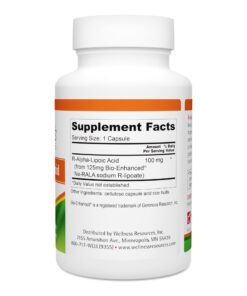 R-Alpha Lipoic Acid - Bio-Enhanced® Na-RALA for Nerve Health 100mg (90 Capsules) 7 61RP1x WyDL