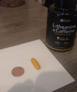 Sports Research L-Theanine Supplement with Caffeine & Coconut MCT Oil - Focused Energy, Alertness & Relaxation Without Drowsiness - 200mg L Theanine, 100mg Organic Caffeine - 60 Liquid Softgels 22 61RQHfBqG7L