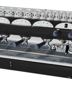 La Pavoni Bar-Star 4V-B Espresso Coffee Machine, Golden Black, 26.5 liter boiler water capacity, Manual boiler water charge button, Anti-vacuum valve, Electronic automatic water level control with sight glass