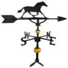 Montague Metal Products 32-Inch Deluxe Weathervane with Satin Black Horse Ornament,White 40 61RSUoueEQL