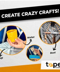 WOD DTC10 Advanced Strength Industrial Grade Schoolbus Yellow Duct Tape, 1/2 inch x 60 yds. Waterproof, UV Resistant For Crafts & Home Improvement 16 61RSh9ygWKL