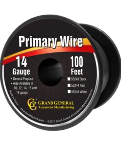 Grand General 55243 Black 100' 14-Gauge Primary Wire 100 Foot 4 61RSn flHeL
