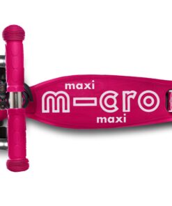 Micro Kickboard - Maxi Deluxe LED - Three Wheeled, Lean-to-Steer Swiss-Designed Micro Scooter for Kids with Motion-Activated Light-Up Wheels for Ages 5-12 Pink 13 61RUdOW89AL