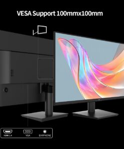 KTC 27 Inch Computer Monitor, 1080P Full HD 100Hz Gaming Monitor with HDR10, Freesync, HDMI & VGA Ports, VESA, Tilt Adjustable, Eye Care, Frameless Office PC Monitor, H27V13 27-inch FHD 100Hz VA 9 61RUosUdSL