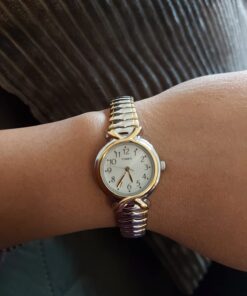 Timex Women's T21854 Pleasant Street Two-Tone Stainless Steel Expansion Band Watch 12 61RV1ri56rL