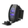 MICTUNING Universal Rocker Style Car USB Charger - with Blue LED Light Dual USB Power Socket for Rocker Switch Panel 82 61RWIy9dL