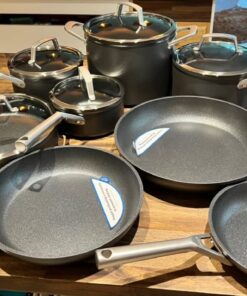 Ninja C39600 Foodi NeverStick Premium Hard-Anodized 13-Piece Cookware Set, Guaranteed to Never Stick, Nonstick, Durable, Oven Safe to 500°F, Grey 73 61RWNwO5VeL