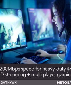 NETGEAR WiFi Mesh Range Extender EX7700 - Coverage up to 2300 sq.ft. and 45 devices with AC2200 Tri-Band Wireless Signal Booster & Repeater (up to 2200Mbps speed), plus Mesh Smart Roaming 23 61RX zqYrUL