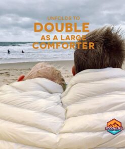 ZOOOBELIVES Ultralight Backpacking 32-50F Down Sleeping Bag - 27oz Ultra Compact 650 Fill Power Envelope Sleeping Bag for Hiking, Camping and Backcountry, Lightweight and Compressible – Alplive T400 White 12 61RX4NK2j6L