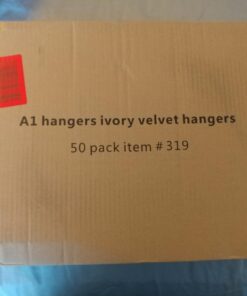 Home-it Premium Velvet Hangers 50 Pack - Ivory Suit Hangers Non-Slip - Heavy duty Clothes Hangers for Closet, Jacket, Shirt, Pants and Suit, Hook Swivel 360 - Ultra Thin 34 61RYnYbTQL