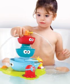 Yookidoo Baby Bath Toy (7 Piece Set) - Stack N' Spray Bathtub Fountain - Magical Spray Fountain for Bathtime Fun 16 61RZVROyDeL
