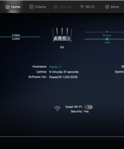 Reyee AX3000 Wi-Fi 6 Router, Dual Band Internet, 802.11ax Wireless, Coverage up to 3,000 Sq. Ft., Gigabit Wan Aggregation, WPA3, Smart VPN for Large Home (RG-E4), 2023 Release 75 61RZlikRN2L