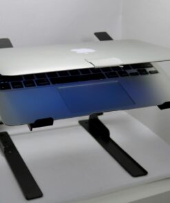 Pyle Portable Adjustable Laptop Stand - 6.3 to 10.9 Inch Anti-Slip Standing Table Monitor or Computer Desk Workstation Riser with Level Height Alignment for DJ, PC, Gaming, Home or Office - PLPTS25 46 61RaBLkCYwL