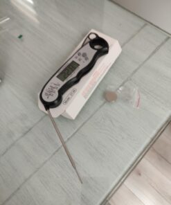 Digital Meat Thermometer, Waterproof Instant Read Food Thermometer for Cooking and Grilling, Kitchen Gadgets, Accessories with Backlight & Calibration for Candy, BBQ Grill, Liquids, Beef, Turkey… Black - Sliver 31 61Rala5ADrL