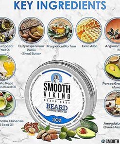 Smooth Vikings Leave in Beard Conditioner for Men, Ultimate Care for Silky-Smooth Beard, Dry Beard Conditioner, Beard Softener for Men, Moustache Conditioner, Beard Leave in Lotion & Beard Cream(2 Oz) 14 61RceGYQ07L