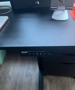 ErGear Electric Standing Desk with Double Drawers, 48x24 Inches Adjustable Height Sit Stand Up Desk, Home Office Desk Computer Workstation with Storage Shelf, Black 48x24 Inch 45 61RdWOwM0yL