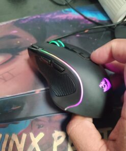 Redragon M612 Predator RGB Gaming Mouse, 8000 DPI Wired Optical Gamer Mouse with 11 Programmable Buttons & 5 Backlit Modes, Software Supports DIY Keybinds Rapid Fire Button Black 43 61Rdryqq BL