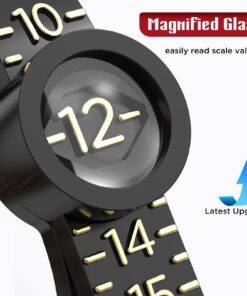 Dowsabel Ring Sizer Measuring Tool, Reusable Finger Size Measuring Tape with Magnified Glass, Clear and Accurate Jewelry Sizing Tool 1-17 USA Rings Size,White White 9 61RgSoNJl7L