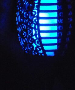 Solar Tiki Torches Christmas Lights with Flickering Flame Outdoor Halloween Decoration Torch Light Waterproof Landscape Decor Mini 4 Pack Lamp for Yard, Patio, Garden, Porch, Backyard Blue 4 Pack 44 61RhZKHPwrL