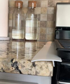 Kitchen Silicone Stove Counter Gap Cover - Flexible Easy Clean Heat Resistant Wide & Long Gap Cap Fillers, Seals Spills Between Appliances, Furniture, Stovetop, Oven, Washer & Dryer, Set of 2 (White) 21'', White 35 61RivdOXsYL