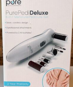 Pure Enrichment® PurePedi Deluxe 10-Piece at-Home Professional Manicure and Pedicure Electric Nail File Kit - Cordless Electric Nail Drill and Callus Remover Tool with Protective Cap 37 61RjNJLZVZL