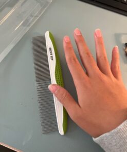 Dog Comb for Removes Tangles and Knots - Cat Comb for Removing Matted Fur - Grooming Tool with Stainless Steel Teeth and Non-Slip Grip Handle - Best Pet Hair Comb for Home Grooming Kit - Ebook Guide 30 61RjP4oegoL