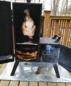 Dyna-Glo DGO1176BDC-D Vertical Offset Charcoal Smoker Standard Black 46 61Rjb WlUEL