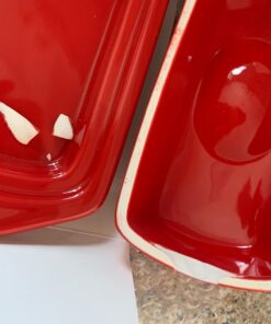 Chantal Large Butter Dish, True Red Full Size Butter 36 61RlGVTgcKL