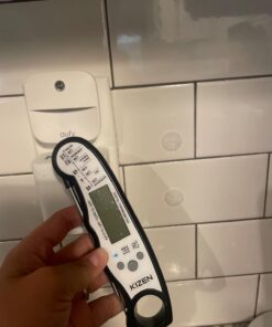 KIZEN Digital Meat Thermometer with Probe - Instant Read Food Thermometer for Cooking, Grilling, BBQ, Baking, Liquids, Candy, Deep Frying, and More - Black/White 35 61RlyE4sQ0L