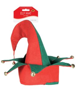 Beistle 20736 Felt Elf Hat with Bells, One Size Fits Most, (Red/Green) 1 Piece 8 61RmZHRcaL