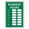 ComplianceSigns.com Business Hours Sign, 10x7 inch Aluminum for Dining/Hospitality/Retail 3 61RmtridIzL