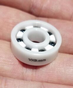 VXB 608 Full Ceramic Skate Bearing White Ceramic ZrO2 Rings with Si3N4 Black Balls 8x22x7 Ball Bearings VXB Brand 6 61RrjguKpL
