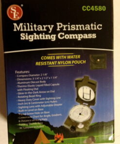 SE Military Lensatic and Prismatic Sighting Survival Emergency Compass with Pouch - CC4580 89 61Rs0V93ZL
